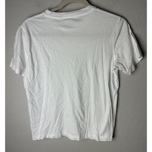 Alexander McQueen Womens SMALL White T Shirt Embroidered Swallow Bird - Picture 2 of 5